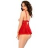 Cr 4715 Set Babydoll Neliosainen Punainen L