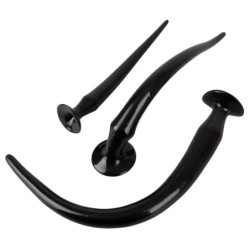 Set van Super Lange Anale Plug Zwart