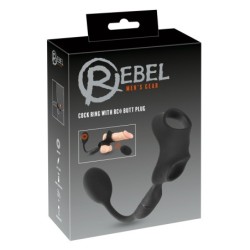 Anillo para pene REBEL con tapón anal RC