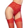 Cr 4718 Strapsgürtel & Strümpfe Rot S