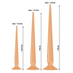 Flesh-toned Super Long Anal Plug Set