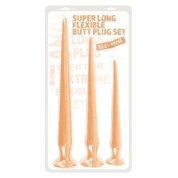 Flesh-toned Super Long Anal Plug Set