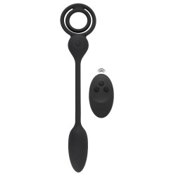 Anello per pene e testicoli Rebel con telecomando