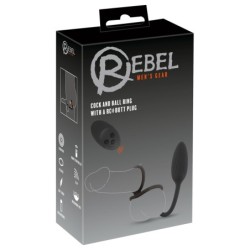 Anel peniano e testicular Rebel com controlo remoto