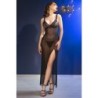 Cr 4723 Babydoll Lang & String Zwart S