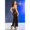 Cr 4723 Babydoll Lang & String Zwart S