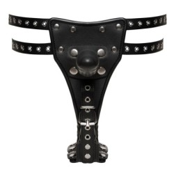 Lederen string 3 Dildo's M/V