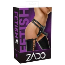 Lederen string 3 Dildo's M/V