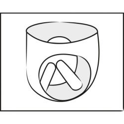 Ādas stringi ar 2 dildo L/XL