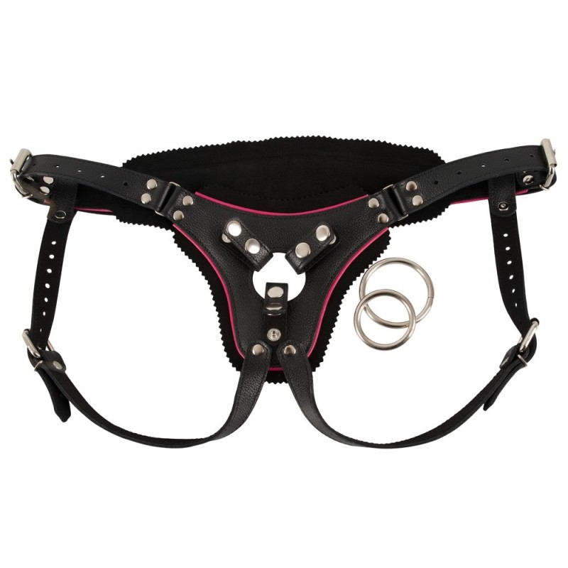 Leather S-L Thong Strap Harness