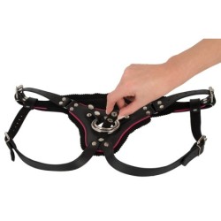 Kožený postroj s tanga popruhem S-L