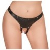 Lederen open kruis string L