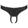Lederen open kruis string L