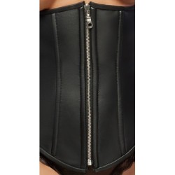 Leren corset met open buste XL
