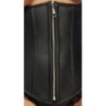 Leren corset met open buste XL