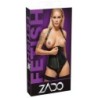 Leren corset met open buste XL