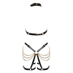 Ensemble de harnais en cuir S/M