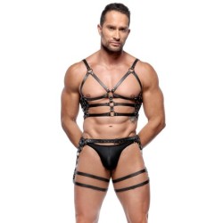 Harnais en cuir pour homme, ensemble M/L