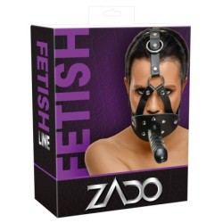 Кожен колан за глава с дилдо