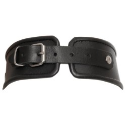 Cuir, menottes de cou et de mains