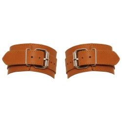 Menottes en cuir naturel