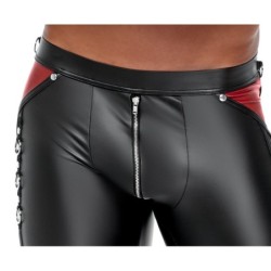 Pantalon homme Noir/Rouge L