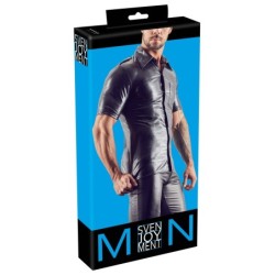 Herrskjorta i konstläder 2XL
