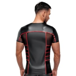 Camiseta de homem Preto/Vermelho L