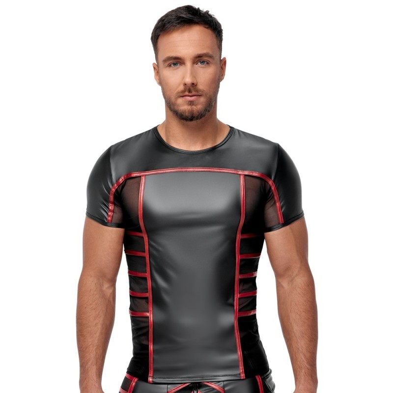 Férfi póló fekete/piros XL