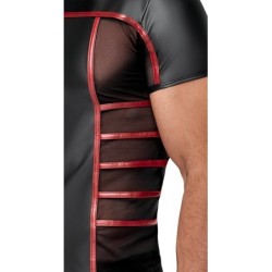 Férfi póló fekete/piros XL