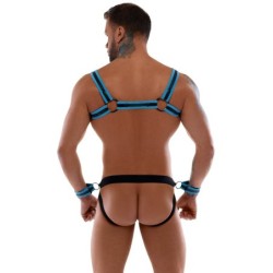 Jockstrap pour homme Noir/Bleu XL