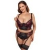 Conjunto de soutien preto/vermelho 95E/2XL