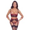 Conjunto Hebe negro/rojo S