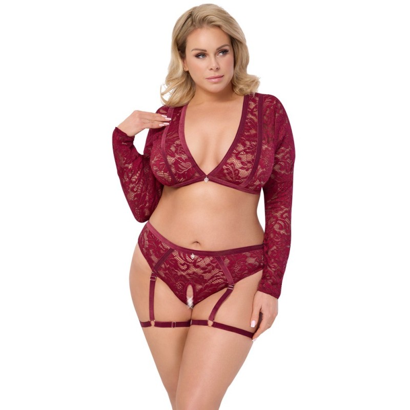 Red Top and Knicker Set 2XL