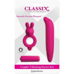 Kitsæt til par med ring, kugle og rosa stimulator