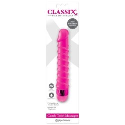 Masajeador Vibrador Candy Twirl 16.5 Cm Rosa