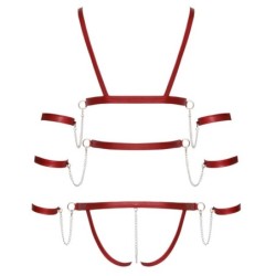 Cuerpo de arnés Bad Kitty rojo 2XL