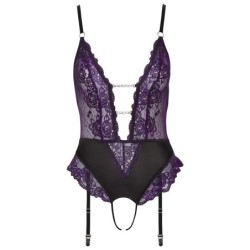 Body negru/liliac XL