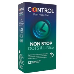 Nonstop Pletter og Striber Kondomer 12 Stk.