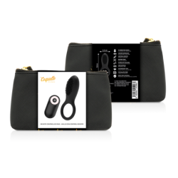 Anneau Vibrant Télécommandé Rechargeable Noir / Gold