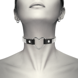 Choker Vegánska Koža Srdce