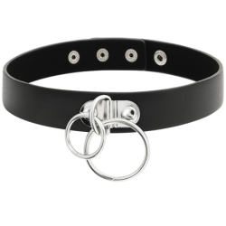 Choker Vegan Leder Doppelring