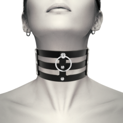 Choker z veganské kůže ve stylu fetiš