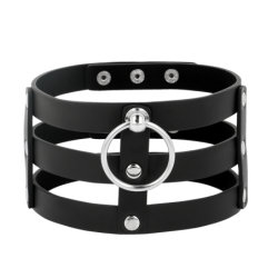 Choker z veganské kůže ve stylu fetiš
