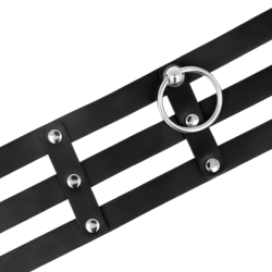 Choker z veganské kůže ve stylu fetiš