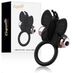 Cock Ring Butterfly Vibrerande Ring Svart / Guld