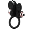 Cock Ring Butterfly Vibraator Rõngas Must / Gold