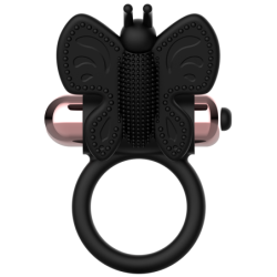 Cock Ring Butterfly Vibraator Rõngas Must / Gold