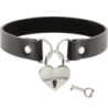 Vegan Lederen Halsband Hart Accessoire Met Sleutel
