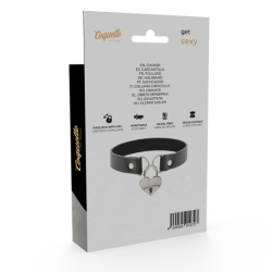 Collare in Pelle Vegana Accessorio Cuore con Chiave